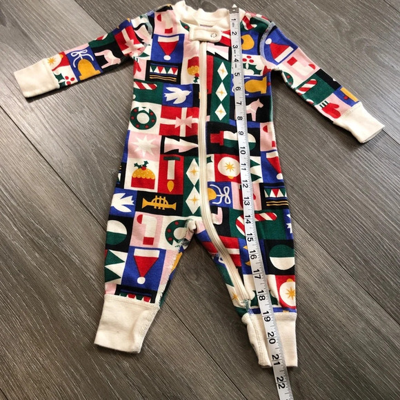 Hanna Andersson Christmas Holiday Winter Baby Girl Pajamas Size 3-6 Months - Picture 4 of 9